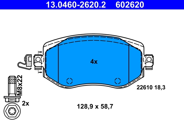 Set placute frana
