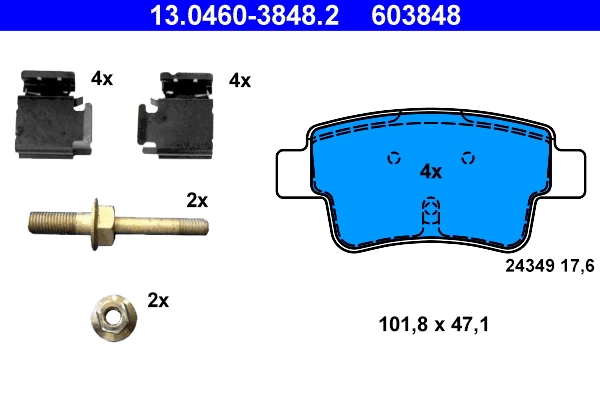 Set placute frana