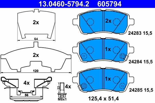 Set placute frana
