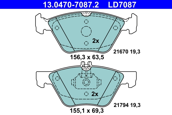 Set placute frana