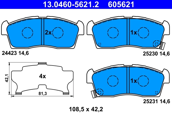 Set placute frana