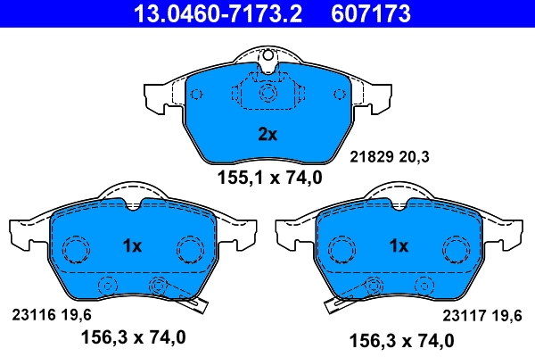 Set placute frana