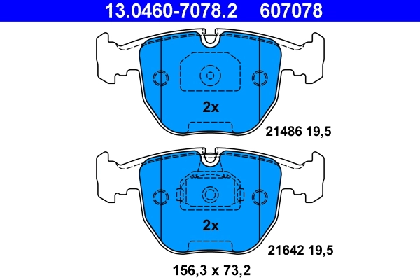 Set placute frana