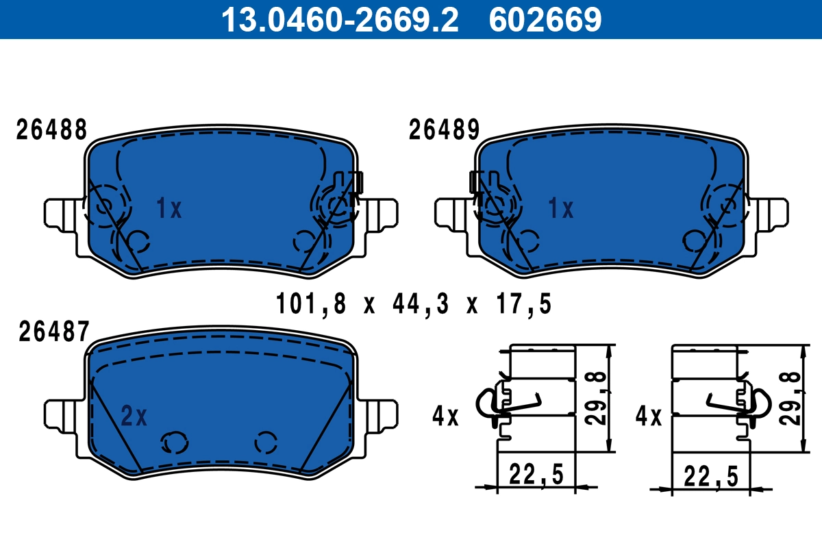 Set placute frana