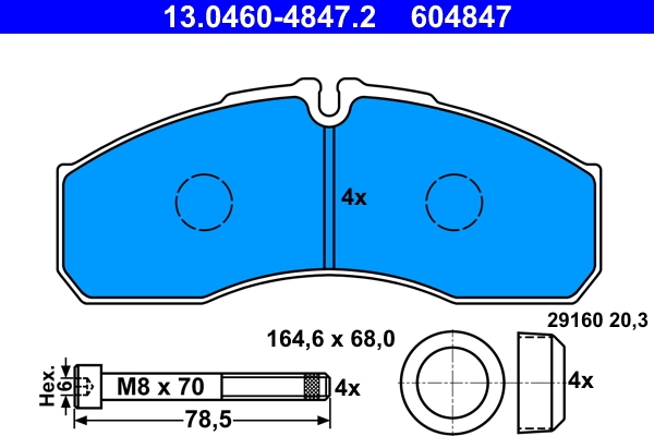 Set placute frana