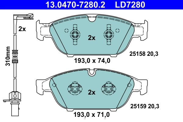 Set placute frana