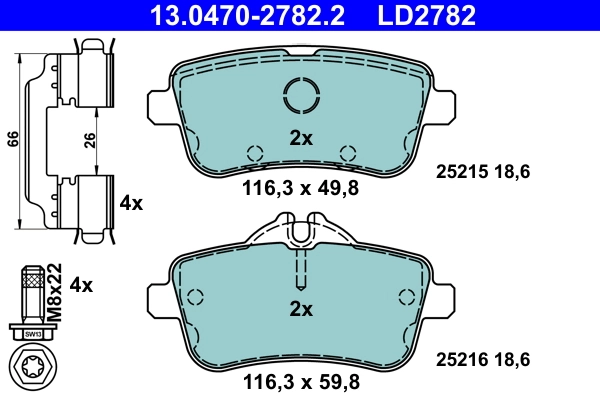 Set placute frana
