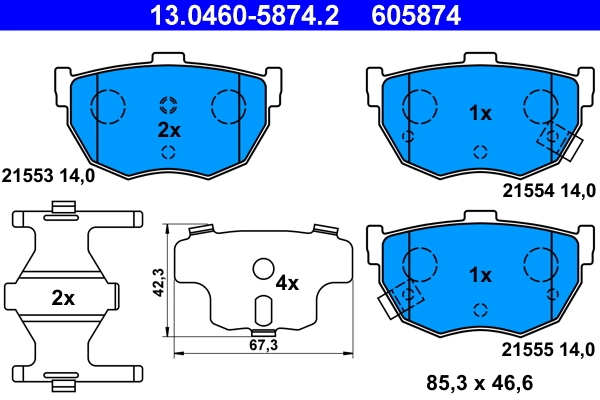 Set placute frana