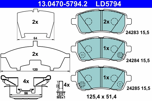 Set placute frana