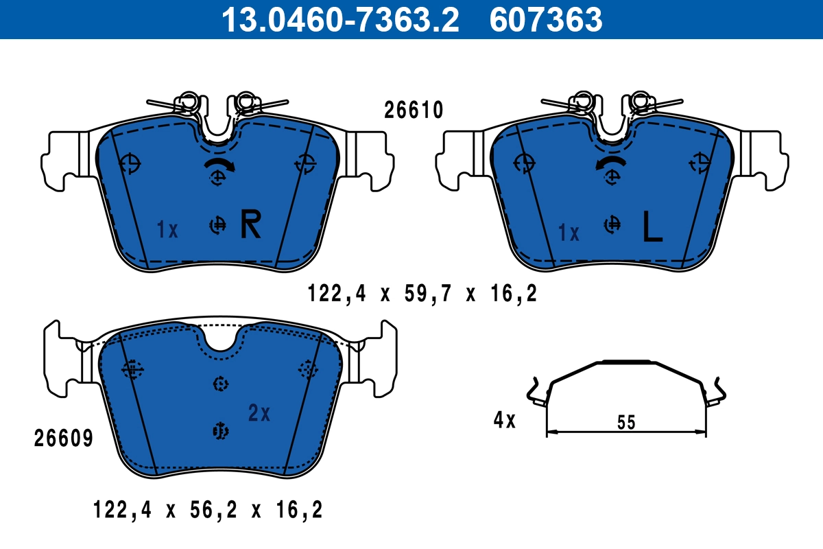 Set placute frana