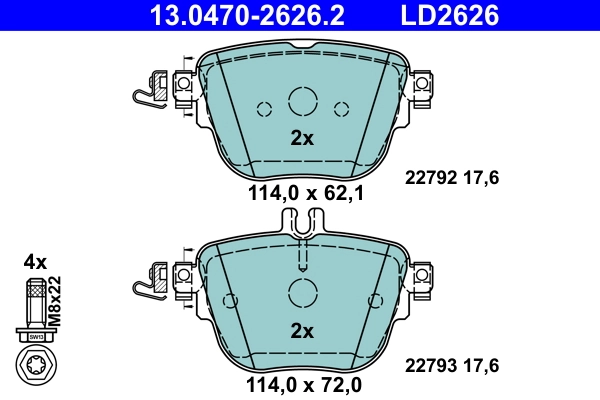 Set placute frana