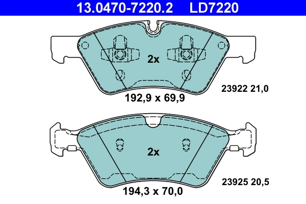 Set placute frana