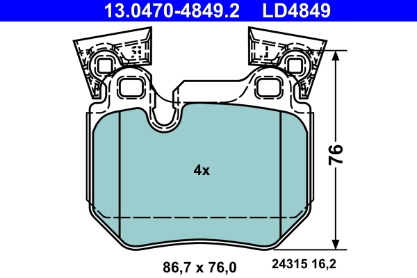 Set placute frana