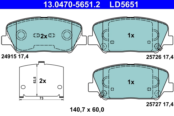 Set placute frana,frana disc