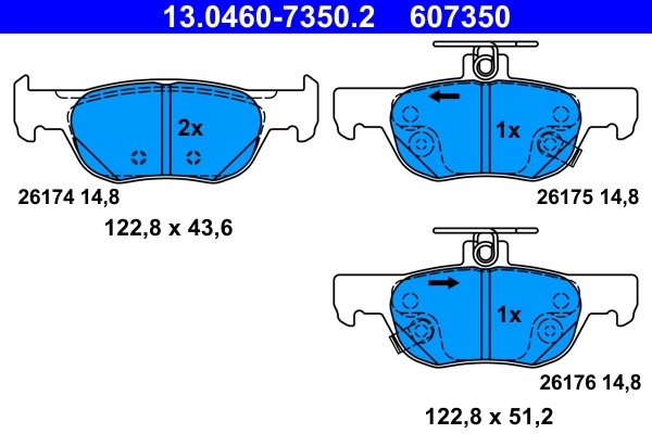 Set placute frana