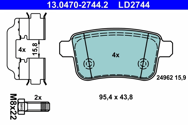 Set placute frana