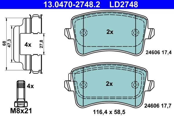 Set placute frana