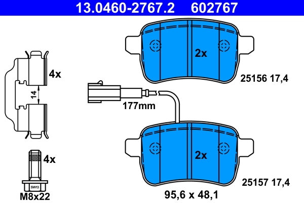 Set placute frana
