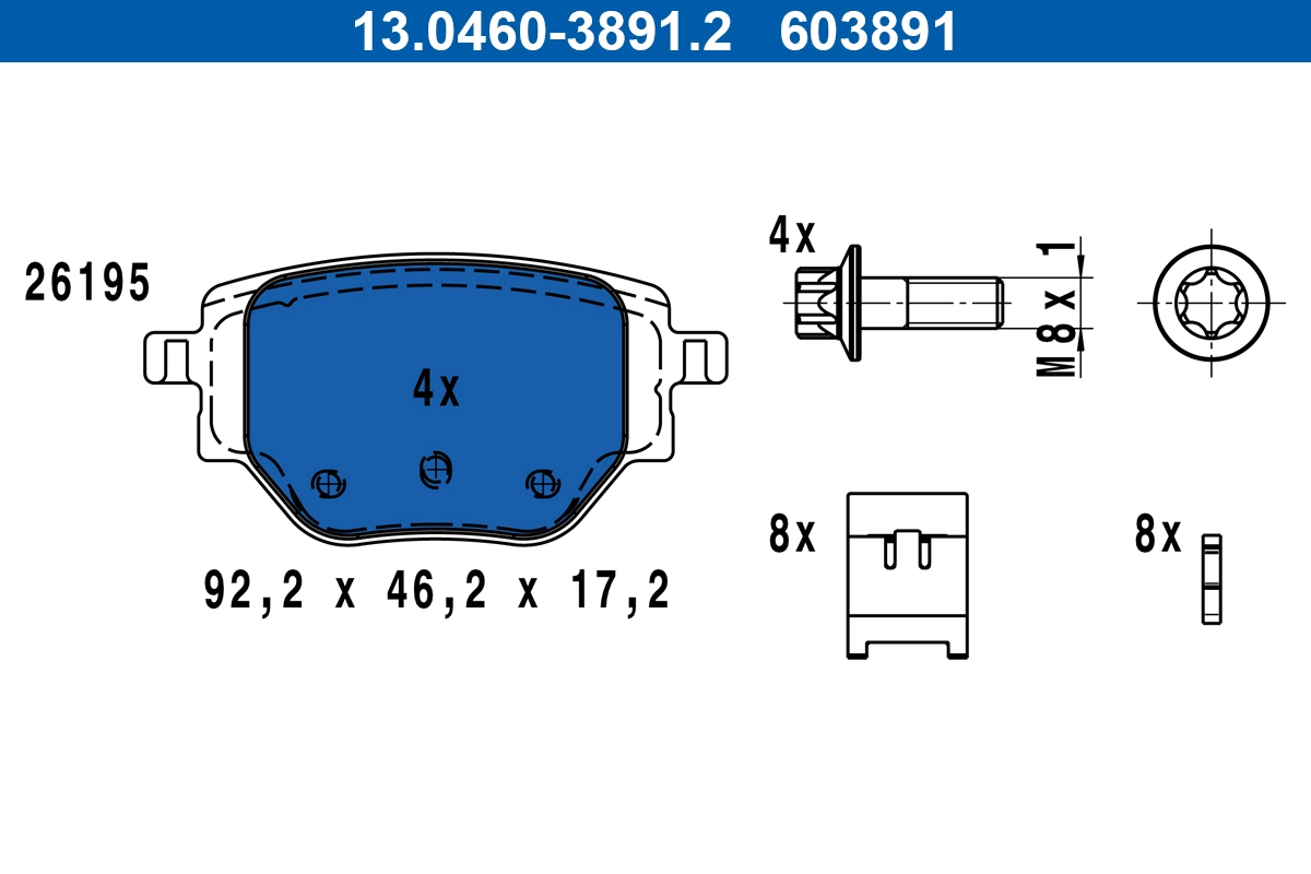 Set placute frana