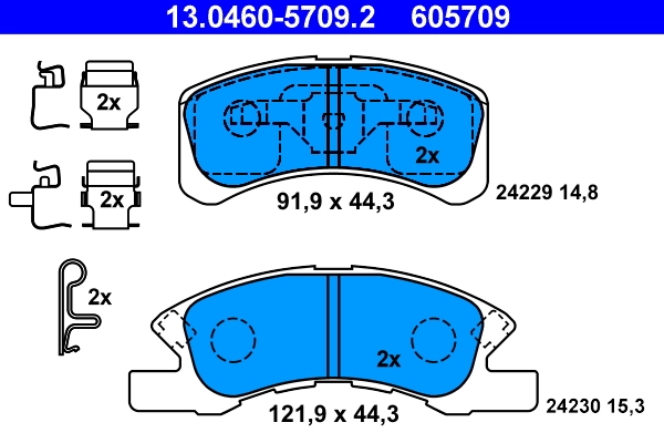 Set placute frana