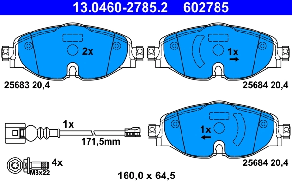 Set placute frana