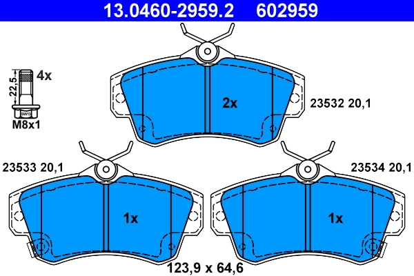 Set placute frana