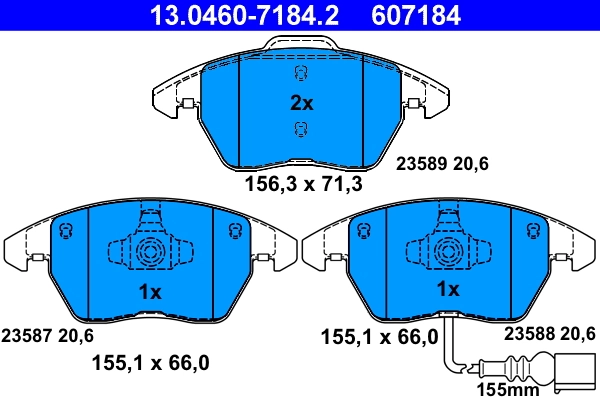 Set placute frana