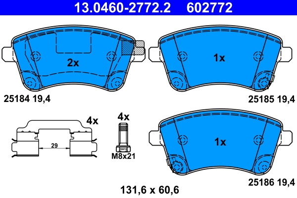 Set placute frana