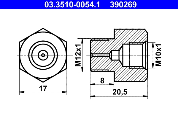 Adaptor conducte frana