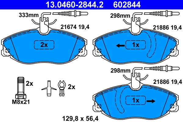 Set placute frana