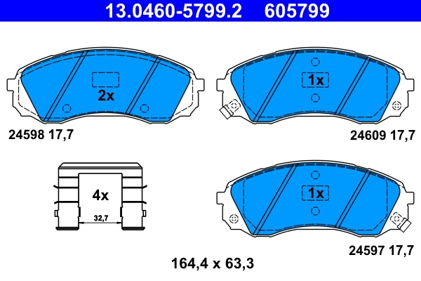 Set placute frana