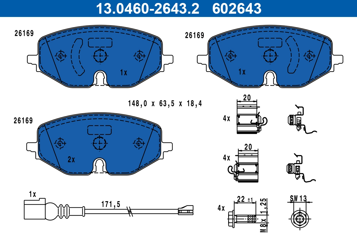 Set placute frana