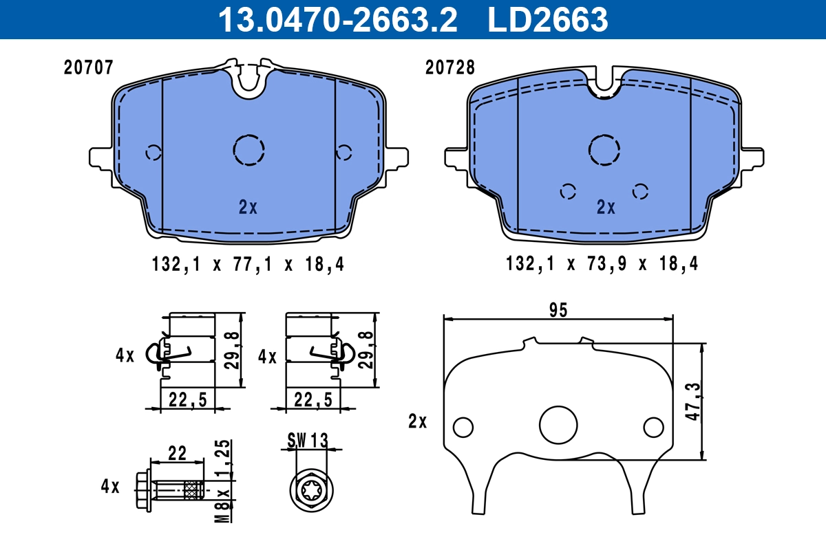 Set placute frana