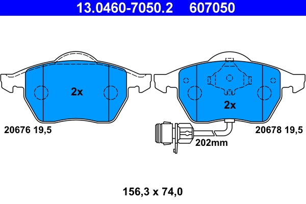 Set placute frana