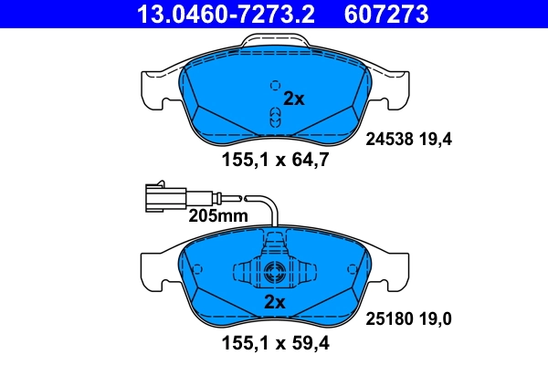 Set placute frana