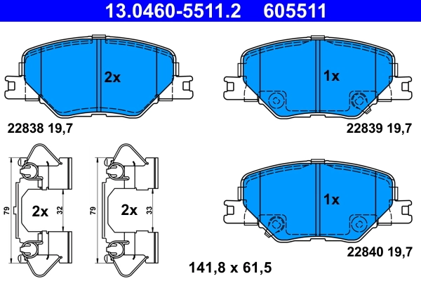 Set placute frana