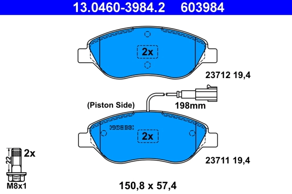 Set placute frana