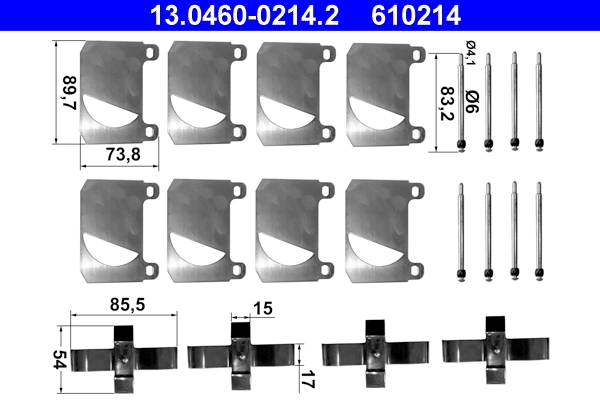 Set accesorii placute frana