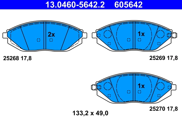 Set placute frana