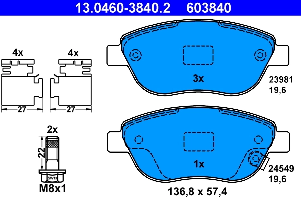 Set placute frana