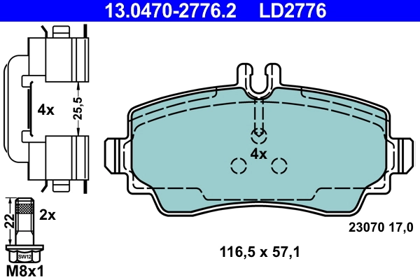 Set placute frana