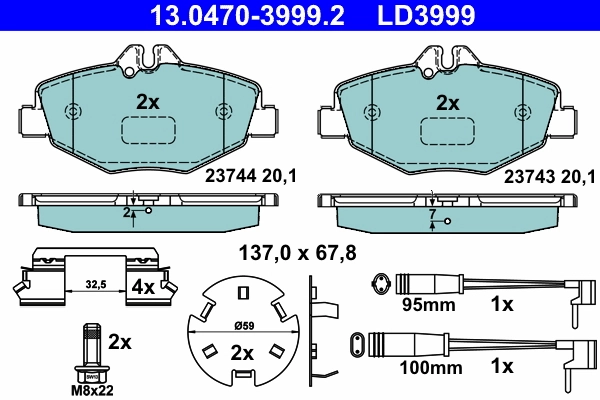 Set placute frana