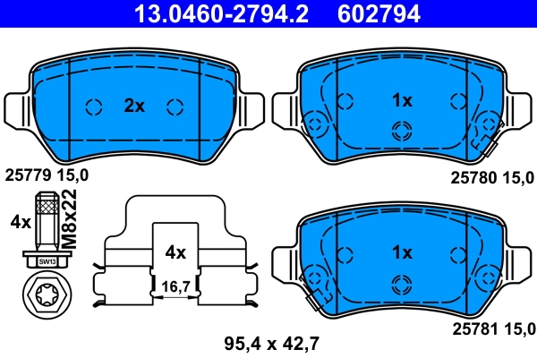 Set placute frana