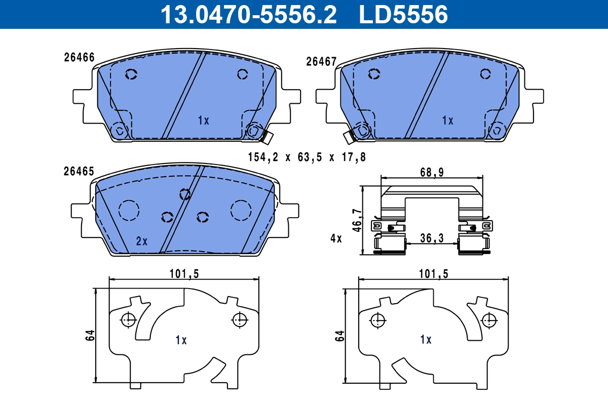 Set placute frana