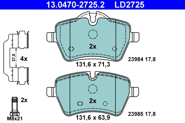 Set placute frana