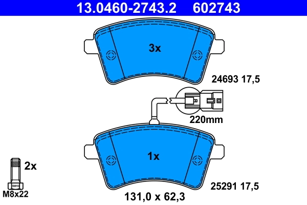Set placute frana
