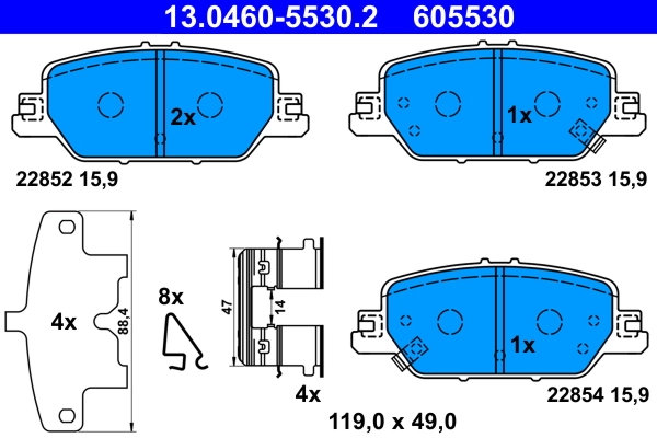 Set placute frana