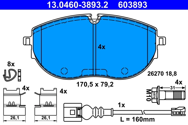 Set placute frana