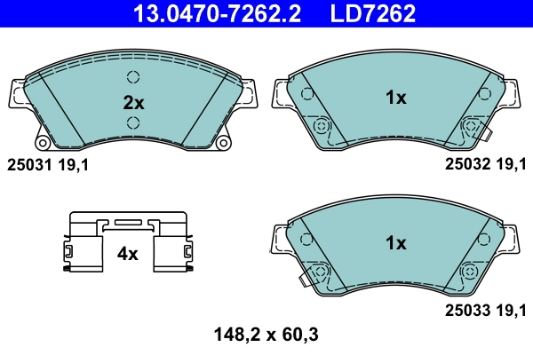 Set placute frana