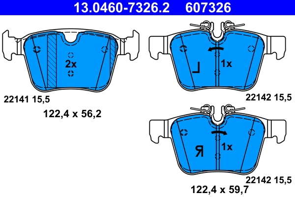 Set placute frana
